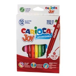 Фломастеры суперсмываемые Carioca Joy 12 цветов 40614 (66528)
