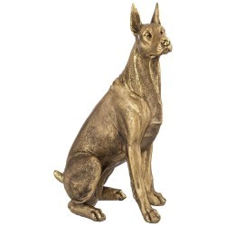 Фигурка "собака доберман" высота 48 см цвет: бронза ИП Шихмурадов (169-424)