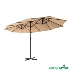 Зонт садовый Green Glade светло-коричневый с крестовиной 4333 (96216)
