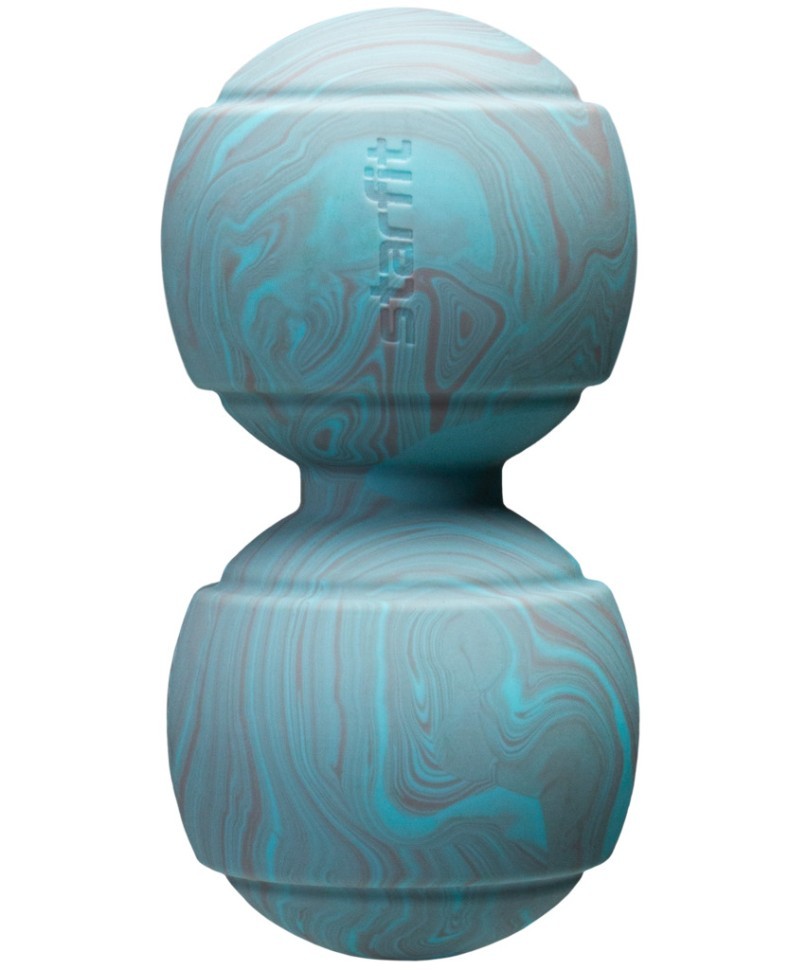 Мяч для МФР STARFIT RB-107, 12,5 x 6,3 см, силикагель, двойной, голубой/серый (2109140)