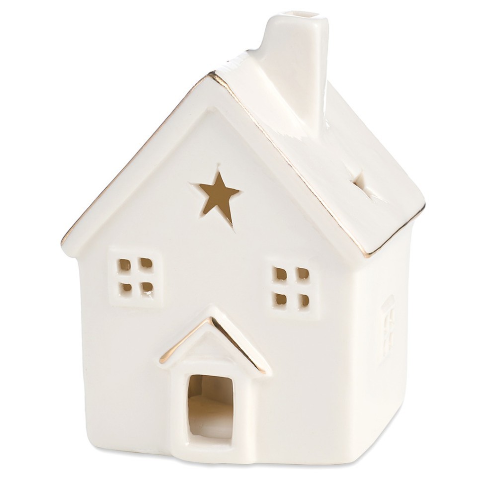 Фигурка "домик" с led-подсветкой 7,8*7,3*10,8 см Lefard (146-2184)