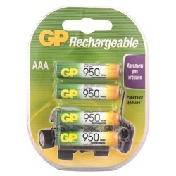 Батарейки аккумуляторные GP (AAA) Ni-Mh 950 mAh 4 шт (450442) (65471)
