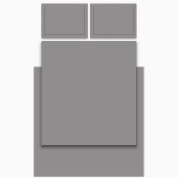 Кпб, евро, "solid" серый, сатин, хлопок 100%, подод.200х220-1шт, пр.240х240-1шт, нав.50х70-2шт Lefard (989-001-17)