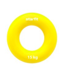 Эспандер кистевой ES-404 "Кольцо", диаметр 8,8 см, 15 кг, силикогель, желтый (1121039)
