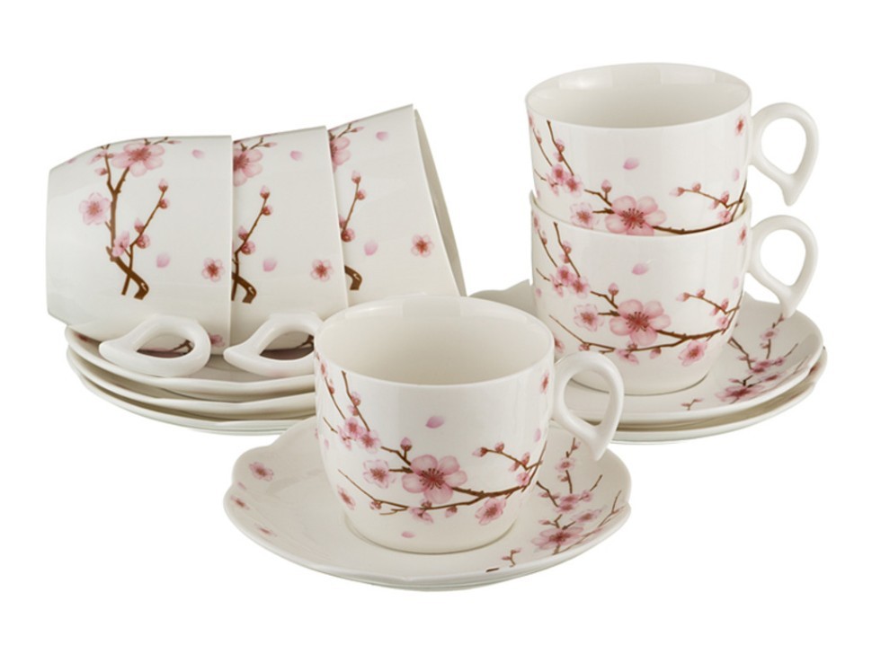 чайный сервиз loraine 26643. кружки на 6 персон. чашки 6шт в круглой упаковке. сервиз loraine lr 24865. кофейный набор лорейн.