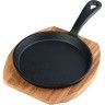Сковорода чугун 13см с дерев.подст. МВ (26802)