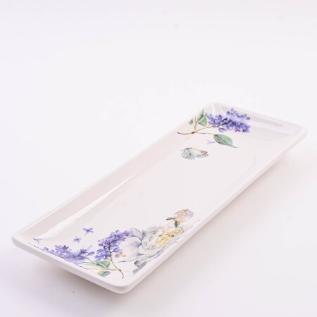 Блюдо сервировочное прямоугольное Букет фантазий доломит LR (60223)