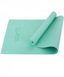 Коврик для йоги и фитнеса FM-101, PVC, 183x61x0,4 см, мятный (2104794)