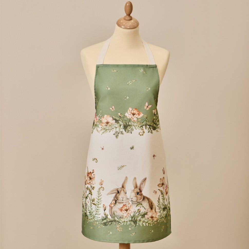 Фартук "sense"60х70см,зеленый 100% хлопок,твил,пропитка SANTALINO (850-753-7)