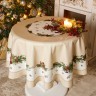 Скатерть круглая "celebration"150 см  ,бежевый, 100% хлопок ,твил горох с пропиткой Lefard (850-734-27)
