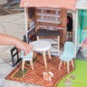 Деревянный кукольный домик "Бьянка", с мебелью 26 предметов в наборе, свет, звук, для кукол 30 см (65989_KE)