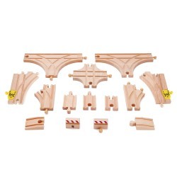 Элементы игрушечной железной дороги - Развилки рельс, 14 предметов (E3733_HP)