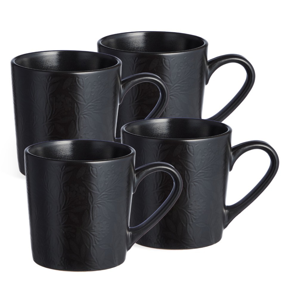 Набор кружек  bronco "choice black" 400 мл =4 шт Bronco (191-362-1)