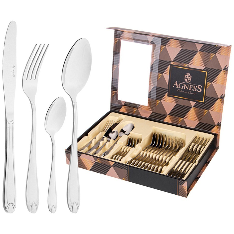 Набор столовых приборов agness на 6 персон 24 пр. Agness (942-048)