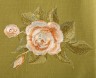 Дорожка на стол"корейская роза" 40*80см, 100% хлопок, охра/зеленая Текстильный Мир (850-812-3)