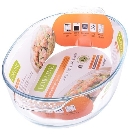 Форма для выпечки высокая 2,2л 28,5х20х8,5см стекло LR (28691)