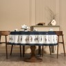 Скатерть круглая "family farm" 150см ,синий, 100% хлопок, твил, с пропиткой Lefard (850-742-23)