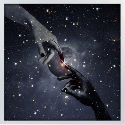 Картина ПРИКОСНОВЕНИЕ ВСЕЛЕННЫХ с кристаллами Swarovski (3167)