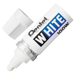 Маркер краска лаковый Pentel White линия 6,5 мм белый X100W (72852)