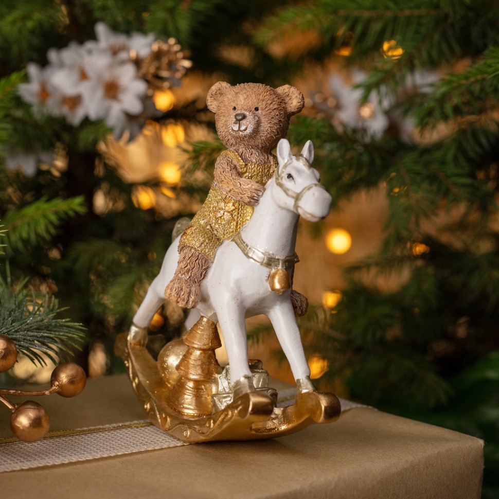 Статуэтка "мишка на коне-качалке" 13х6х15 см Lefard (162-1304)