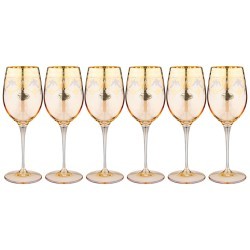 Набор бокалов для вина из 6 штук 380мл "amalfi ambra oro" ART DECOR (326-086)