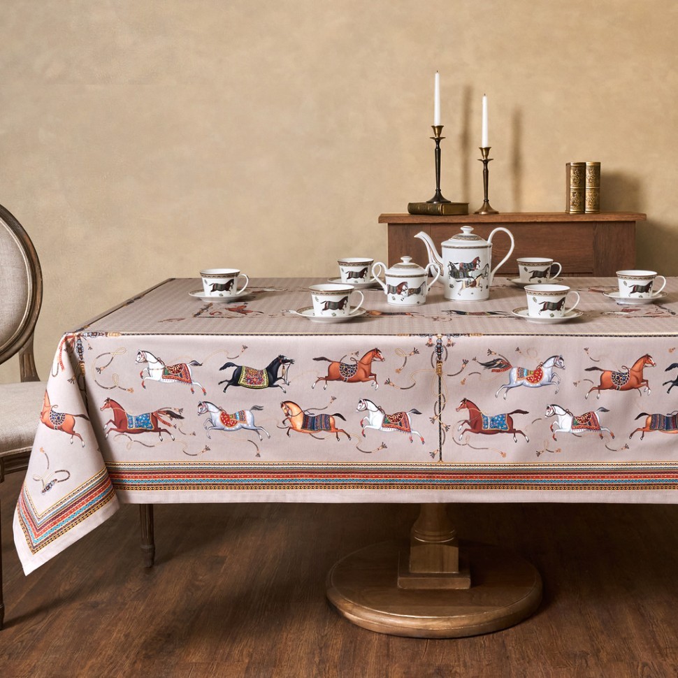 Скатерть "passage" 140х300см ,капучино,100% хлопок с пропиткой,твил Lefard (850-760-22)