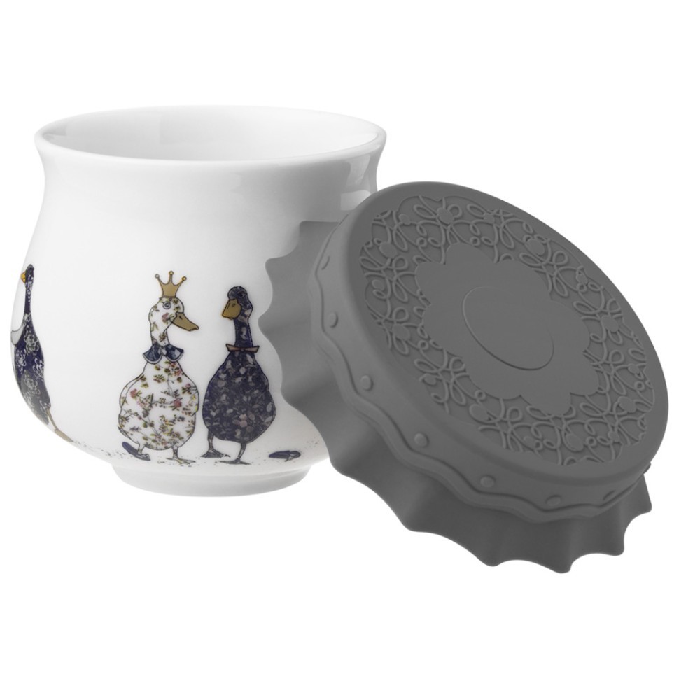 Банка lefard "family farm" с силиконовой крышкой 8*8*6,5 cm 180 мл Lefard (359-914)