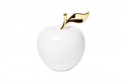 Статуэтка "Яблоко" белая с золотом 10*10*12,5см - TT-00001435