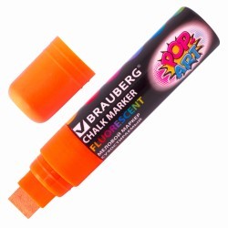 Маркер меловой Brauberg Pop-Art 15 мм оранжевый 151541 (65705)