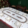 Скатерть 175х300 cm овальная, "морозко.снегири" цвет: красный,  полиэстер 100% Lefard (986-006-42)
