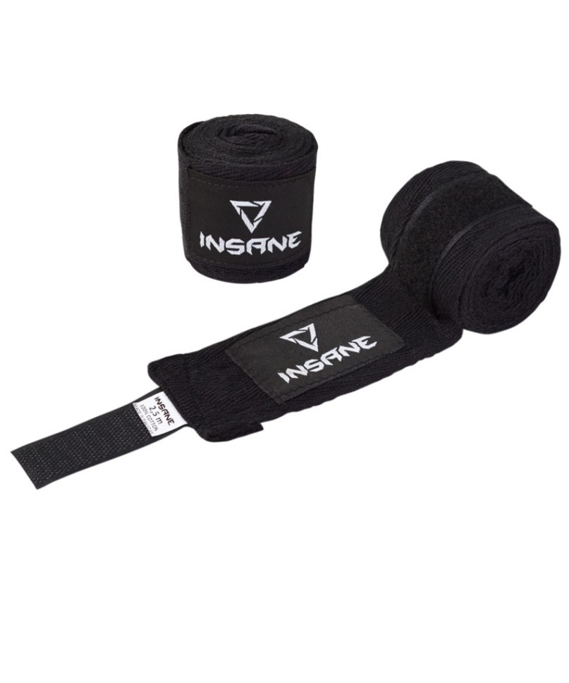 Бинт боксеркий INSANE CRUSHER, хлопок, черный, 2,5 м (2114222)