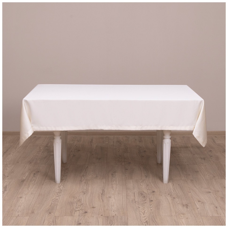 Скатерть сатин шампань 140х140 евроуголок 100% полиэстер Lefard (850-907-1)