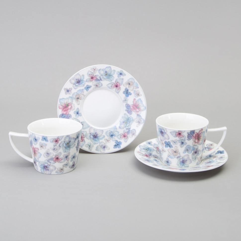 Чайный набор lefard "blossom" на 2 пер. 4 пр. 250 мл Lefard (165-587)