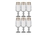 Набор бокалов для шампанского из 6 шт. "claudie / sterna" 180 мл.высота=17 см. Crystalite Bohemia (669-119) 