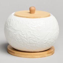 Сахарница lefard "muse" с дер.крышкой на дер.подставке 12*9,5 см 450 мл Lefard (587-207)