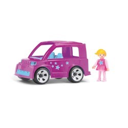 Городской розовый автомобиль с водителем игрушка 17 см (33220EF-CH)
