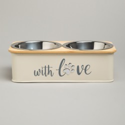 Миска agness для животных двойная на подставке, 25,5х13х7 см Agness (790-397)