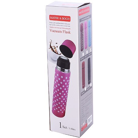 Термос 1л нерж/сталь мет/колба голуб.MB (31128)