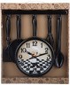 Часы настенные кварцевые "chef kitchen" 34*32 см. цвет: черный циферблат диаметр=17 см. (кор=6шт.) Lefard (220-259)