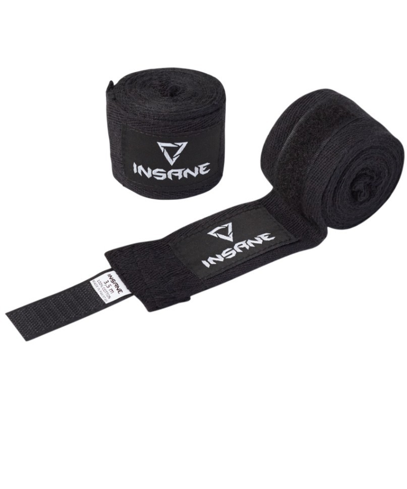 Бинт боксеркий INSANE CRUSHER, хлопок, черный, 3,5 м (2114223)