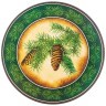 Тарелка для оформления новогодней сервировки"зимний лес" 33*33 см без упаковки Lefard (106-557)
