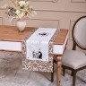 Дорожка "парижские коты",40х146см, белый,100% хлопок,твил Lefard (850-746-3)