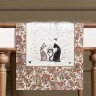 Дорожка "парижские коты",40х146см, белый,100% хлопок,твил Lefard (850-746-3)
