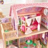 Деревянный кукольный домик "Ава", с мебелью 10 предметов в наборе, для кукол 30 см (65900_KE)