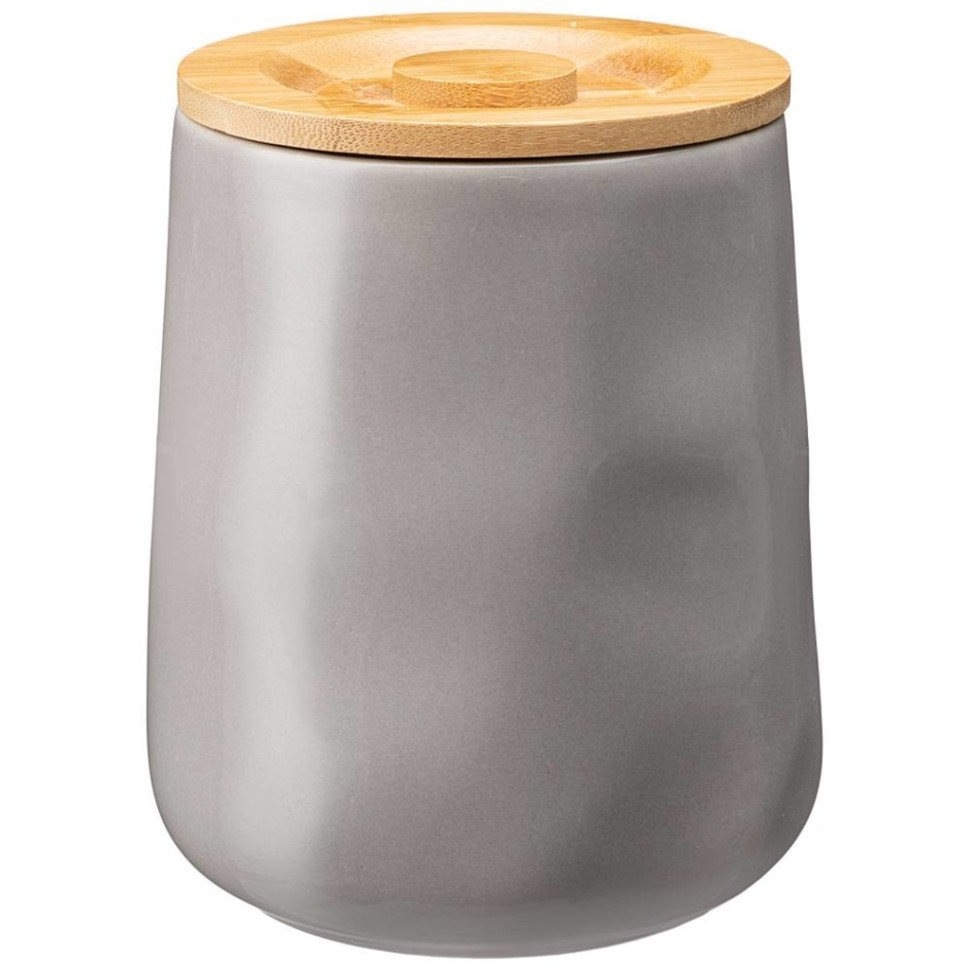 Банка для сыпучих bronco "meadow" 15*12 см 1400 мл серая Bronco (474-162)