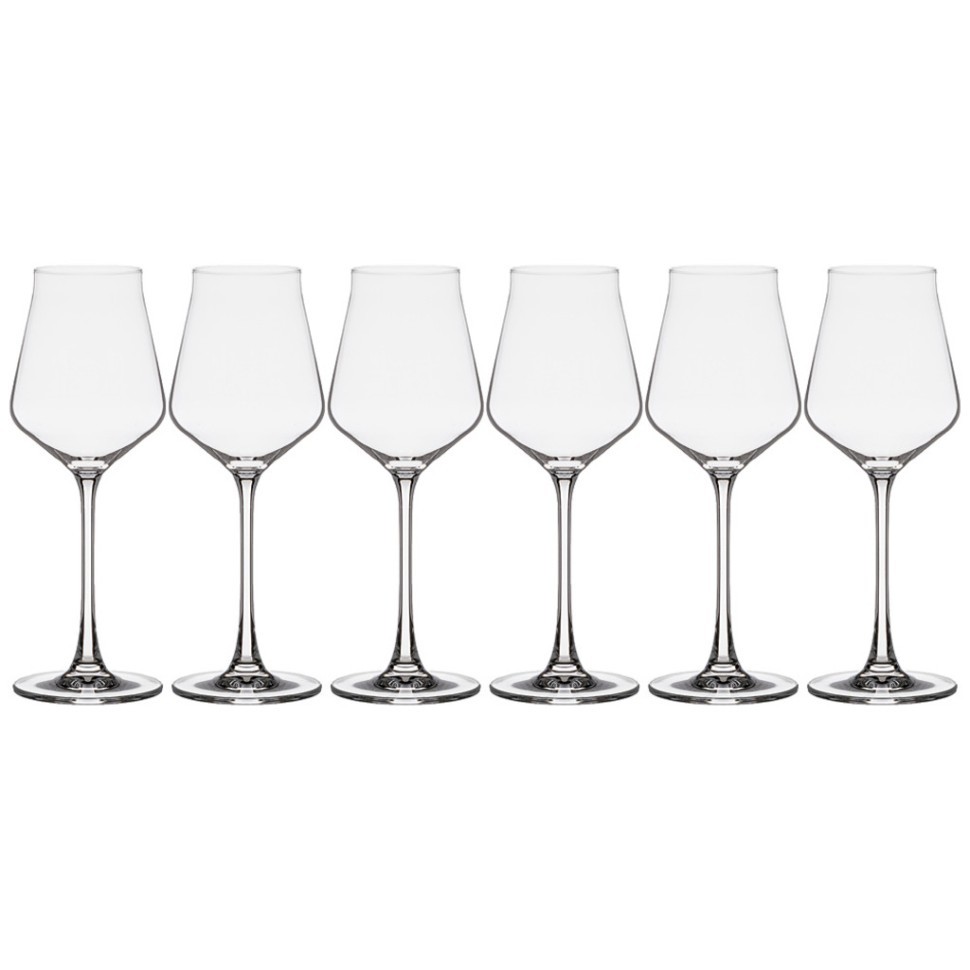 Набор бокалов для вина из 6 шт. "alca" 310 мл высота=23,5 см. Crystal Bohemia (669-319)