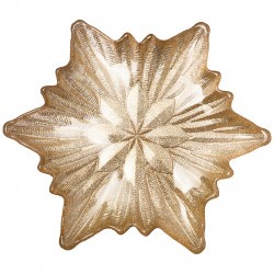 Блюдо "snowflake" gold shiny 21см без упаковки (мал 8шт) АКСАМ (339-089)