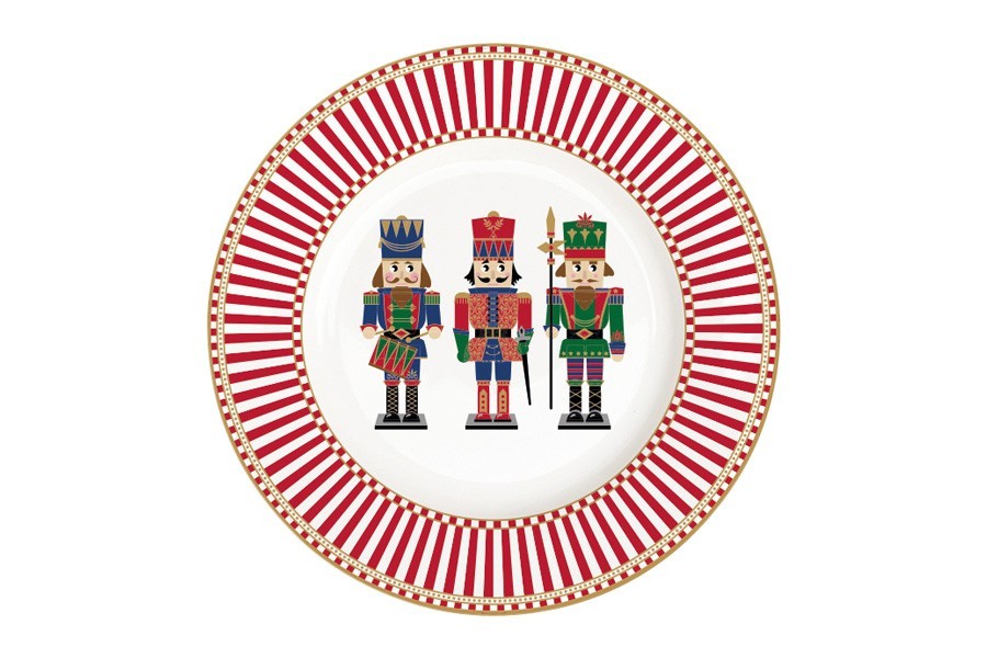 Тарелка закусочная, 19 см, фарфор P, белая, с золотистым кантом, Щелкунчик, Nutcracker - EL-R0944/NUTC Easy Life