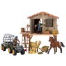 Набор фигурок животных серии "На ферме": Ферма игрушка, 22 фигурок домашних животных (лошади, овцы), персонажей и инвентаря (ММ205-047)