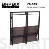 Стол BRABIX Smart CD-009 800х455х795 мм ЛОФТ металл/ЛДСП ясень каркас черный 641875 (1) (95394)